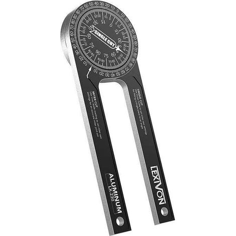 360° Aluminium-gehrungsmesser Winkelmessgerät Messschieber Winkelmaß Goniometer Präzisionswerkzeug Für Exakte Gehrungsschnitte