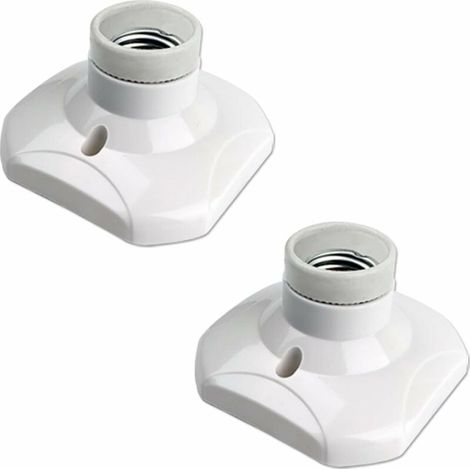 E27-schraubfassung Für Led-glühbirne, Kunststoff Und Keramik, Spannung 230v, Leistung 60w, 2er-pack Für Innenbeleuchtung