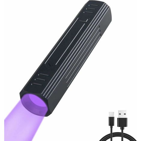 Uv-taschenlampe 365nm, Wiederaufladbare Uv-handlampe Mit Schwarzfilter Für Harzhärtung/öllecks/gesteine/mineralien