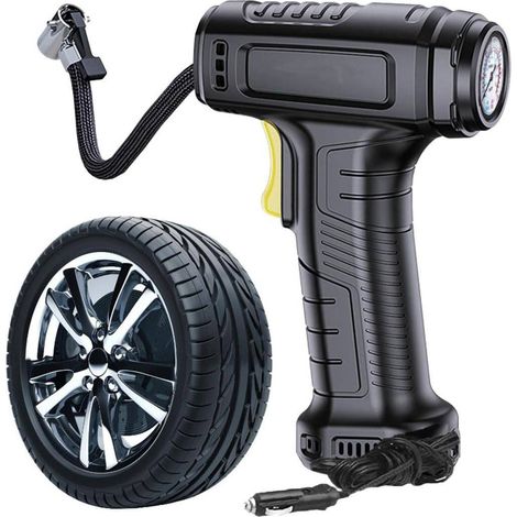 Reifenaufblaspumpe, Autopumpe, 12v Dc-reifeninflator, Kabelgebundene Schnellpumpe Für Autoreifen Mit Licht & Reifendrucküberwachung, Automatisch Abschaltende Luftpumpe