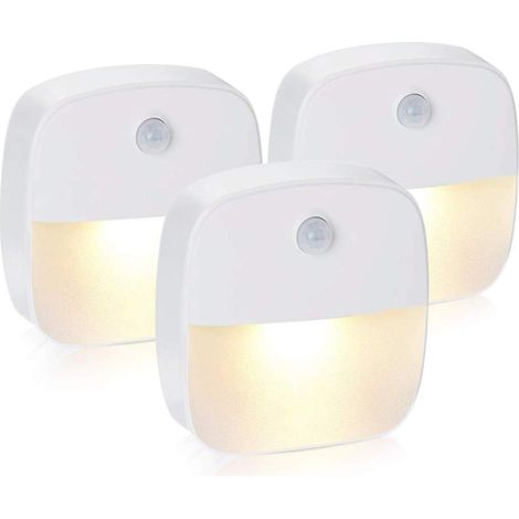 Led-nachtlicht, Selbstklebendes Wandmontiertes Nachtlicht Mit Bewegungsmelder Und Lichtsensor, Led-kinderzimmer-nachtlicht Für Babyzimmer, Schlafzimmer, Garage Und Flur (warmweiß)