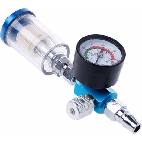 Pneumatische Spritzpistole Mit Regler Und Filter – Druck 0-140 Psi – Für Autolackierung Und Industrielle Arbeiten