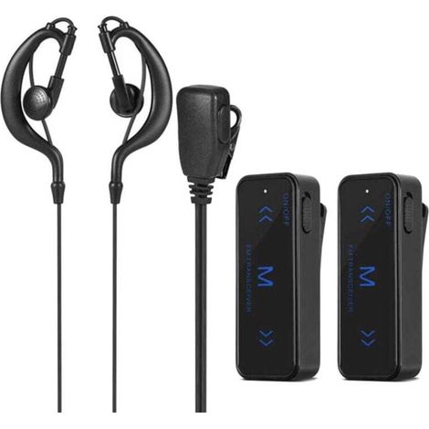 Deux Talkies Walkies Mini 400-470 Mhz, Bidirektionales Funkgerät Mit 3w, Inklusive Noise-cancelling-kopfhörer Und Usb
