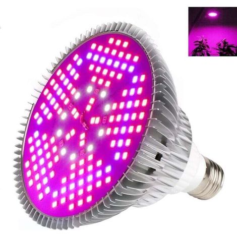 Enowelir Pflanzenlampe Wachstumslicht E27 24w 200 Leds Led-wachstumslampe Vollspektrum, Für Blumen Und Gemüse Im Innenbereich/gewächshaus/garten [1er Pack]