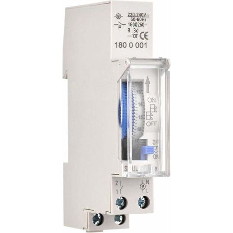 24-stunden Mechanischer Timer, 15-minuten Mindesttimer, Hutschienenmontage, Integrierter Akku, Sul180a Ac220-240v Grau - Sul180a Ac220-240v Grau