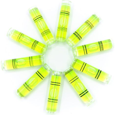 10er-pack Mini-kunststoffzylinder, Kleine Hochpräzise Wasserwaagen/neigungsmesser (6x15mm)