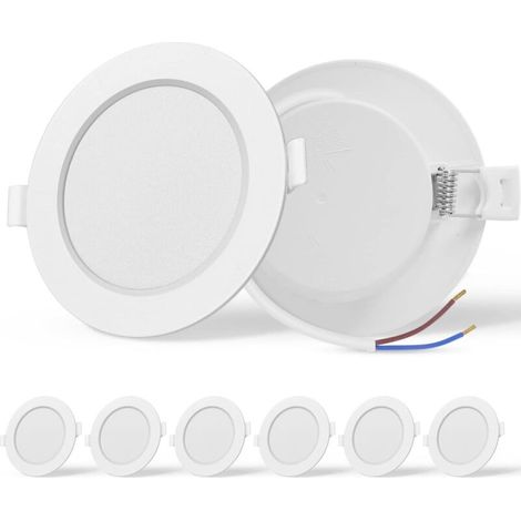 6er-set Led-einbauspots 9w – Kaltweiß 6500k – Extra Flach, Einfache Installation – Ausschnittgröße 90-110mm – Beleuchtung Für Badezimmer, Wohnzimmer, Küche