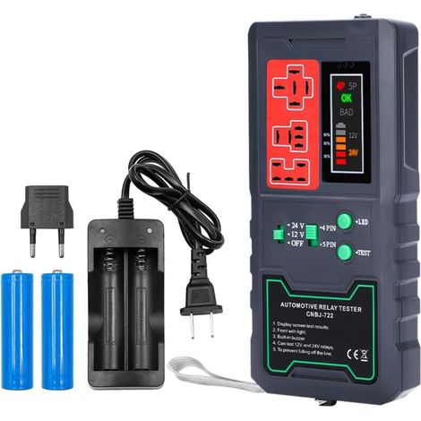 12v 24v Auto-relais-tester Mit Led-anzeige, Elektronischer Relais-tester Für Autos, Automatisches Werkzeug Zur Überprüfung Der Autobatterie Und Diagnose