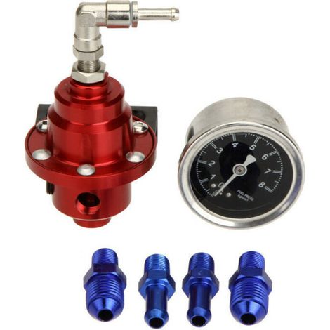 Verstellbarer Kraftstoffdruckregler – Leichtes Aluminium – Ölgefülltes Manometer Für Hochleistungsmotoren – Einfache Installation