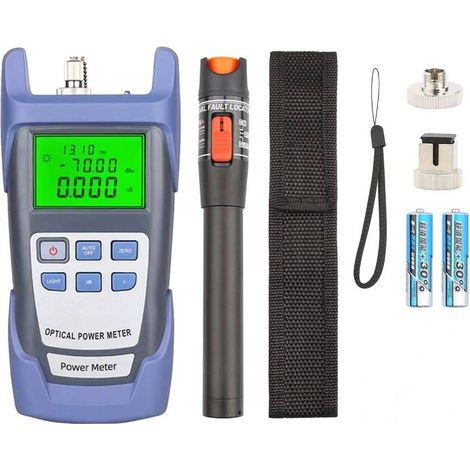 Optisches Glasfaser-werkzeugset Mit 10-mw-optikleistungsmesser, Tragbarer Glasfasertester Im Stiftformat, Rotes Licht Zur Glasfaserprüfung
