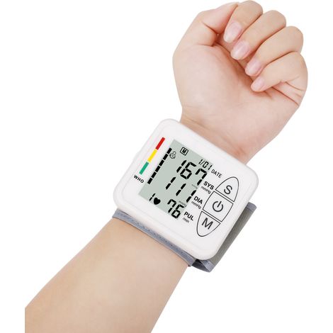 Elektronisches Handgelenk-blutdruckmessgerät - Arrhythmie-erkennung, Großes Hintergrundbeleuchtetes Lcd-display, Intelligente Sprachführung, Doppelbenutzermodus, 2x99 Speicherplätze