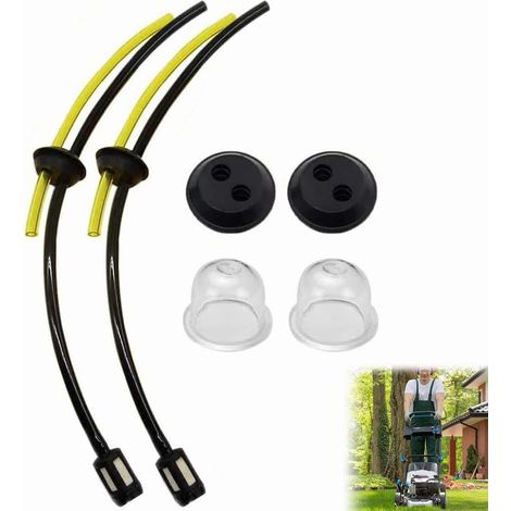 Benzinschläuche Mit Filter, Universelles Benzinfilterset, Kraftstoffschlauch Für Rasentrimmer, Benzinschläuche Für Rasenmäher Mit Primerbirne, Für Gartenbau Und Landwirtschaft, 2 Sets