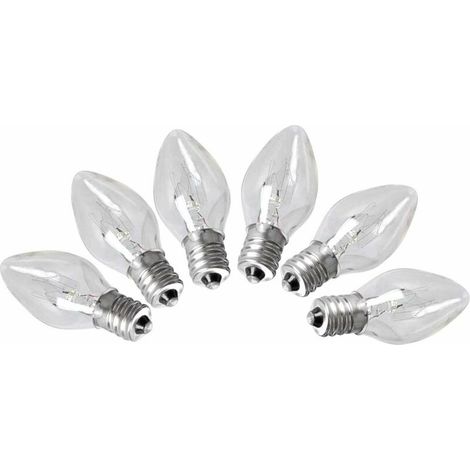 Set Aus 6 Himalaya-salzlampen-glühbirnen E12, 15 Watt Für Die Raumbeleuchtungsdekoration, 220-240v
