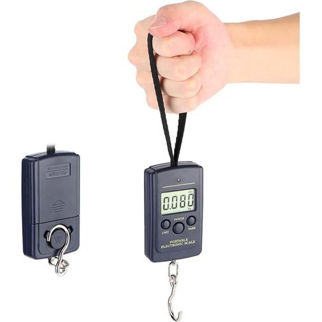 Multifunktionale Präzisions-digitalwaage 40 Kg, Hängewaage, Gepäckwaage, Tragbare Lcd-waage