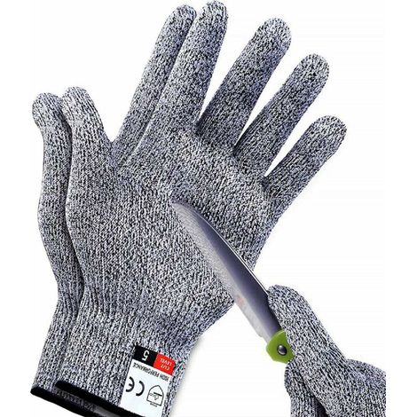 Schnittschutzhandschuhe Der Stufe 5 Aus Elastischem Nylonmaterial Für Küche, Gartenarbeit Und Tischlerei, Größe L