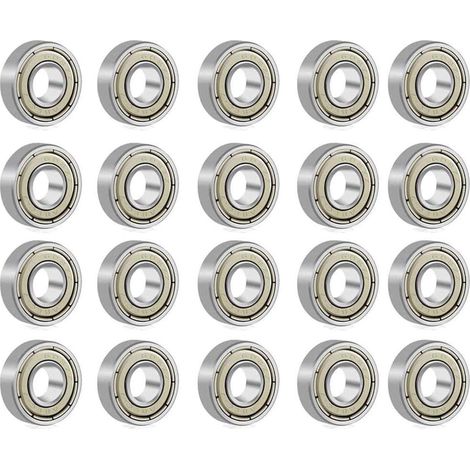 608 Zz Kugellager Metall Doppelte Abschirmung Skateboardlager Für Roller, Skateboard, Longboard, Waveboard 8x22x7 Mm 20 Stück