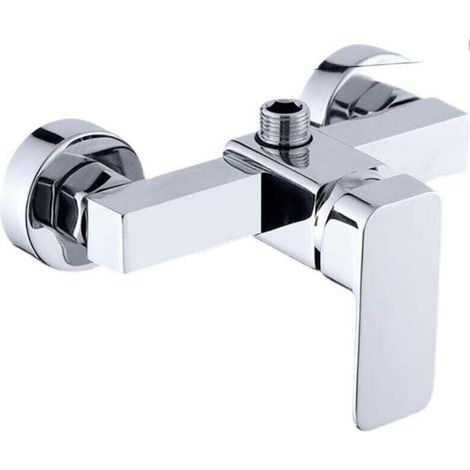 Moderne Verchromte Wandduscharmatur Mit Mischbatterie Für Warmes Und Kaltes Wasser
