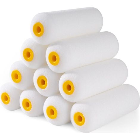 Schaumstoff-farbroolle, 10er-pack Farbrrollen, Mini-farbroolle, Saugfähige Schaumstoff-farbroolle, Farbroolle