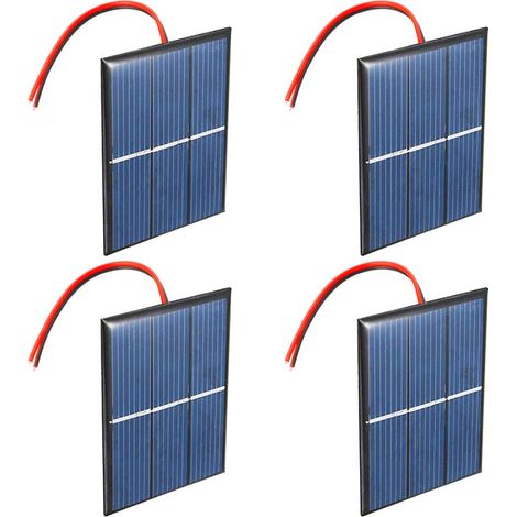 Satz Von 4 Mikro-solarpanel-batterien, 1,5 V, 0,65 W, 60 X 80 Mm, Für Solarenergie, Basteln, Wissenschaftliche Projekte - Spielzeug - Batterieladegerät