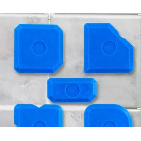 5er-set Professionelle Spachtel Aus Silikon Und Acryl – Fugenkratzer Für Perfekte Nähte – Blau