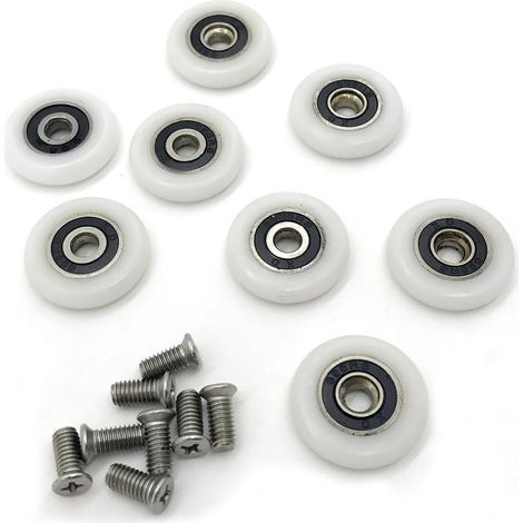8 Stück Duschttürrollen, Schiebetür-duschrollen, 19 Mm Rostfreie Duschttürrollen, Robuste Und Langlebige Rollen Für Duschkabinen Aus Glas Im Badezimmer