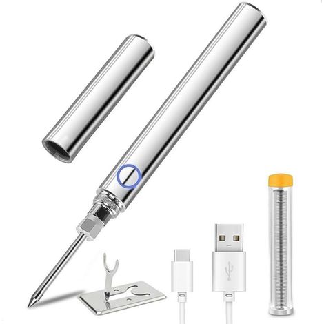 Kabelloses Lötkolben-set, 15w Einstellbare Temperatur 200°c-450°c, Usb-aufladbar, Für Reparatur Und Lötarbeiten