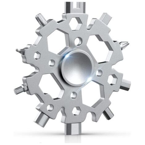Geschenk Für Männer, Multifunktionswerkzeug Schneeflocke Mit Fidget-spinner-funktion, Taschen-überlebensausrüstung