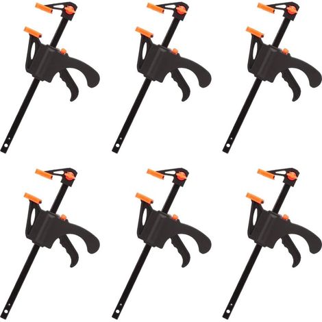 6er-set F-schraubzwingen, Schraubzwinge Mit Schnellem Und Einfachem Spannen, Handwerkzeuge Für Die Holzbearbeitung, Holzspanner (4 Zoll)