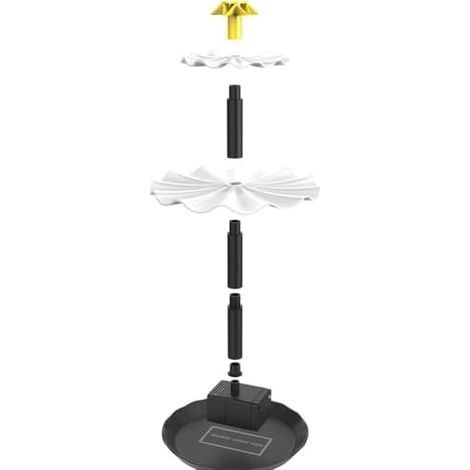 Außen-solarpumpe 2,5 W Für Springbrunnen, Enthält 9 Düsenköpfe Für Individuellen Wasserdurchfluss, Ip68 Wasserdicht