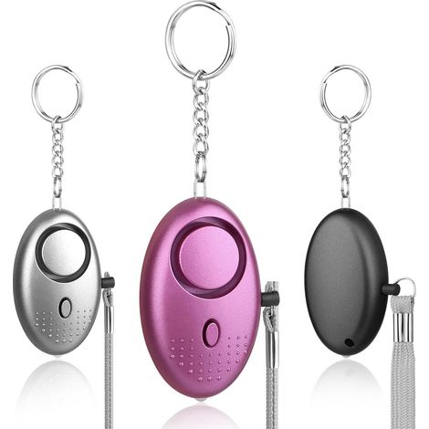Persönlicher Alarm, 3-teilig, Mit Led-lichtern, 130 Db Taschenalarm, Tragbarer Schlüsselanhänger Zur Selbstverteidigung