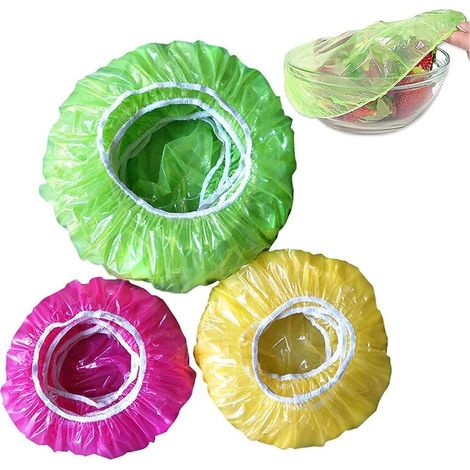 Küchen- Und Kochzubehör, 30 Stück Wiederverwendbare Elastische Abdeckhauben, Frischhaltebeutel Für Gemüse Oder Haushalt, Duschhaube Hotel (drei Farben)