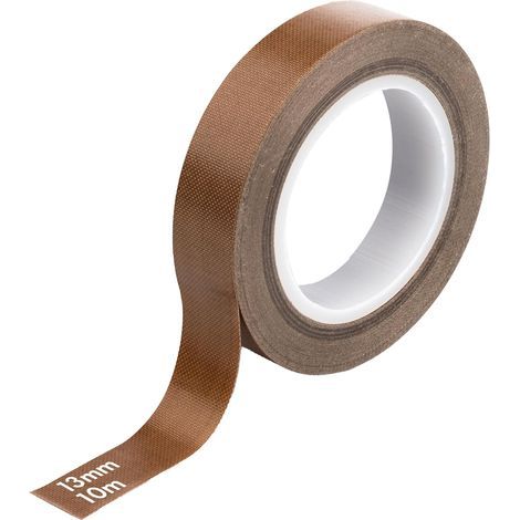(13 Mm X 10 M) Hochtemperatur-ptfe-klebeband (teflon), Antistatisch, Hitzebeständig Bis 300 °c, Glasfaserverstärkt Für Elektrische Isolierung Und Maschinenwartung