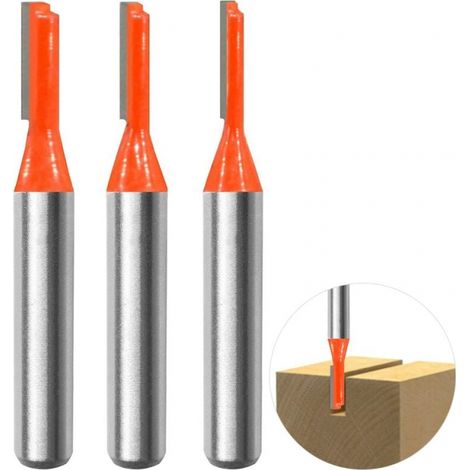 3er-set 8mm Fräser Gerade Nutfräser, Holzfräser 3mm, 4mm, 5mm Für Holzbearbeitung, Bohren Und Schnitzen