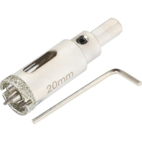 20 Mm Diamantbestückte Lochsäge Mit Zentrierbohrer, Fliesen-lochsäge, Diamant-kronenbohrer Für Fliesen Zum Bohren Von Glas, Fliesen, Keramik, Marmor Und Granit