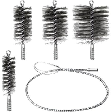 4-teiliges Schornsteinfeger-set, Flexibles Reinigungskit Für Rauchabzüge, Enthält Bürsten Mit 30/50/80/150 Mm