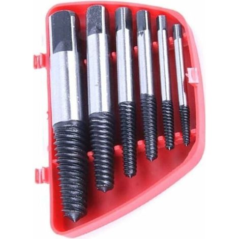 Bruchschrauben-extraktor, Mehrfach-split-schraubenextraktor-set, Edelstahl-härte, Schraubenbolzen-extraktor, Leicht Zu Entfernen, Geeignet Zum Entfernen Beschädigter Schrauben (6 Stück) - Liaiki