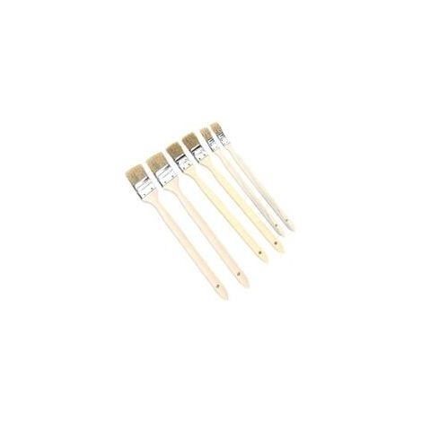Heizkörperpinsel, 6 Stück Flache Pinsel Mit Abgewinkeltem Kopf, Hochwertige Borsten Aus Schweinehaar, Flache Pinsel Mit Holzgriff, Breite 25-40-50 Mm, 400 Mm Lang, Für Malerei, Fleckenentfernung Und R