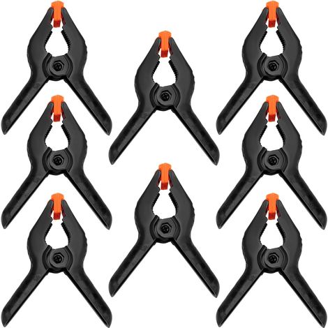 8 Stück 8 Cm Federklammern, Schwarze Nylon-federklammern Aus Kunststoff, Für Bastelprojekte Und Fotostudios