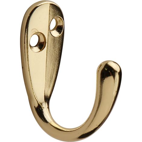 Satz Von 6 Robusten Wandhaken Mit 12 Schrauben Für Schlafzimmer, Badezimmer, Küche, Türwand (glänzendes Messing)
