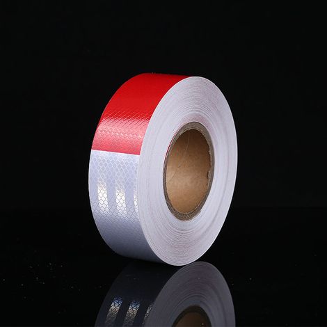 Signalband, Reflektierendes Warnklebeband 30m X 5cm Rot-weiß Für Fahrzeuge, Anhänger, Boote, Lkw
