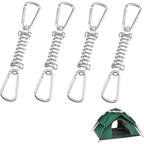 Boucle Corde Ressort, 4 Stück Edelstahl-seilspanner Mit Hoher Festigkeit, Federseil-öse Für Zelte