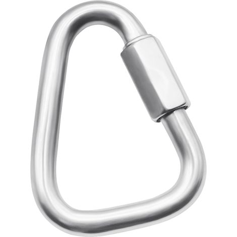 Set Aus 1 Robusten, Schnellen M12-karabinern Aus Edelstahl Mit Dreieckigen Verbindungsstücken Und Schraubhaken