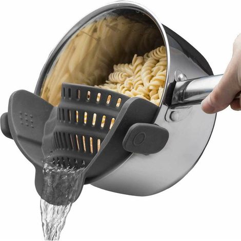 Silikon-küchensieb, Zusammenklappbares Küchensieb, Passend Für Alle Töpfe Und Pfannen, Perfekt Zum Abtropfen Von Pasta, Gemüse Und Obst