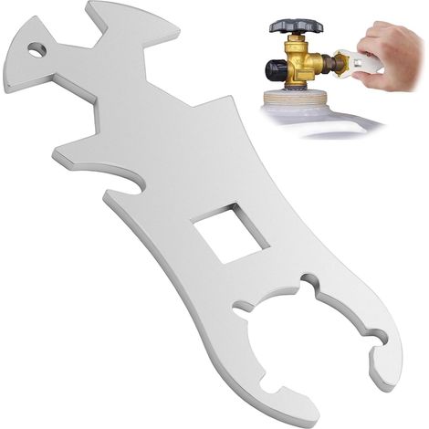 Multifunktionsschlüssel Für Gasflaschen Aus Edelstahl, Robuster Multifunktionsschlüssel Für 5-kg- Und 11-kg-gasflaschen, Ideal Für Grillen Und Camping-enthusiasten, Rostfrei Und