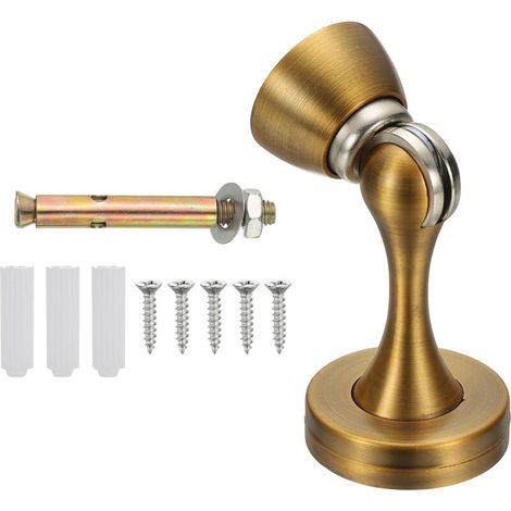 Magnetischer Türstopper, Türhalter Aus Zinklegierung, Wandschutz Mit Schrauben, Messingfarbe