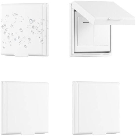 4er-set Selbstklebender, Wasserdichter Und Umkehrbarer Lichtschalterabdeckungen, Typ 86, Für Steckdosen, Badezimmer, Schlafzimmer, Küche Und Außenbereich, Weiß.