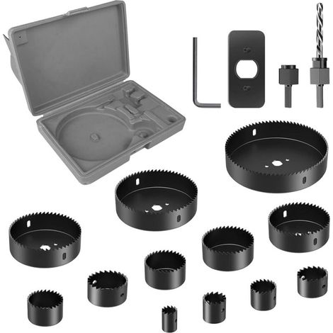 16-teiliges Lochsäge-set 19-127 Mm, Bohrkrone-set Mit Zentrierbohrer Für Bohrmaschine, Lochsägen-set Mit Einem Inbusschlüssel
