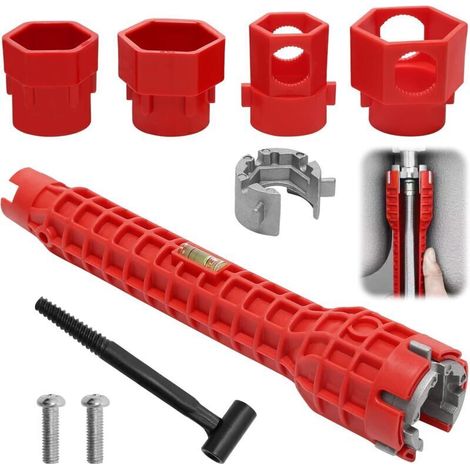 14-in-1 Wasserhahnschlüssel-werkzeug, Schlüssel Für Spülbecken-wasserhahn, Waschbecken-schlüssel-installateur, Für Küche Und Badezimmer, Für Toilettenschüssel, Küche, Klempnerarbeiten