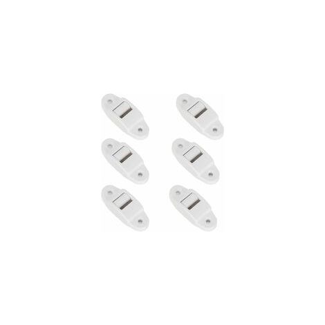6-teiliges Führungsset Für Rolladenriemen, Mini-riemenführung Mit Bürstendichtung Und Führungsrolle Für Riemen Bis 14 Mm Breite, Lochabstand 40 Mm, Rolladenriemen