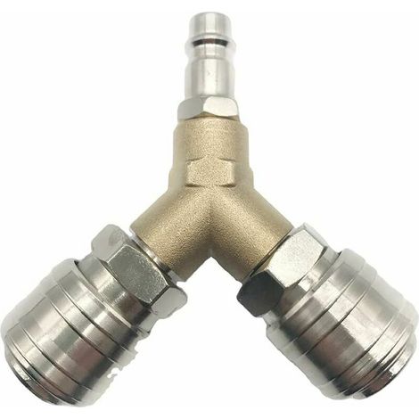 Druckluftverteiler, Druckluftanschluss 1/4 Schnellkupplung Mit 3-wege-y-verteiler Und Außengewinde